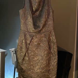 Metallic bronze dress